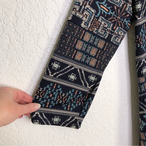 MISA Los Angeles navy blue geometric graphic print shift dress size 1X - Picture 4 of 15